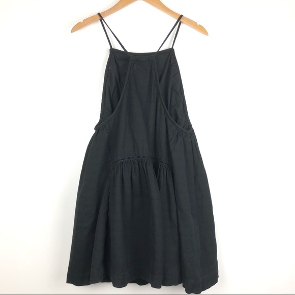 FREE PEOPLE jumper overall dress Medium black d102 - Picture 5 of 8